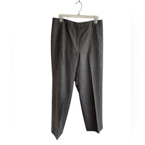 Talbots Dress Pants Gray Size 14 Petite Fully Lined Wool Blend Comfort Stretch